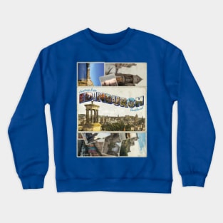 Greetings from Edinburgh in Scotland vintage style retro souvenir Crewneck Sweatshirt